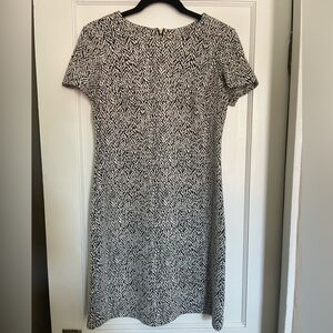 Cotton/ Spandex Calvin Klein Black and White Work Dress